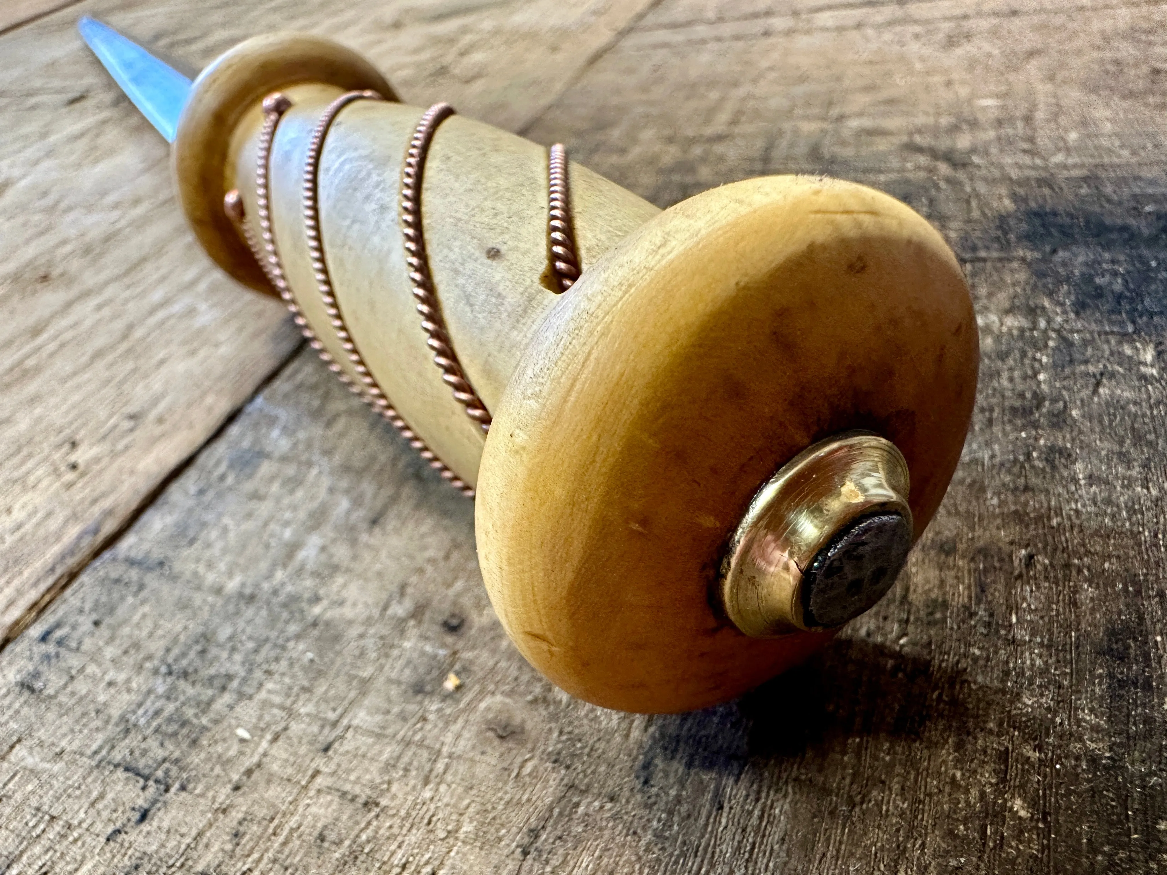 15thC wood and copper rondel - IN STOCK