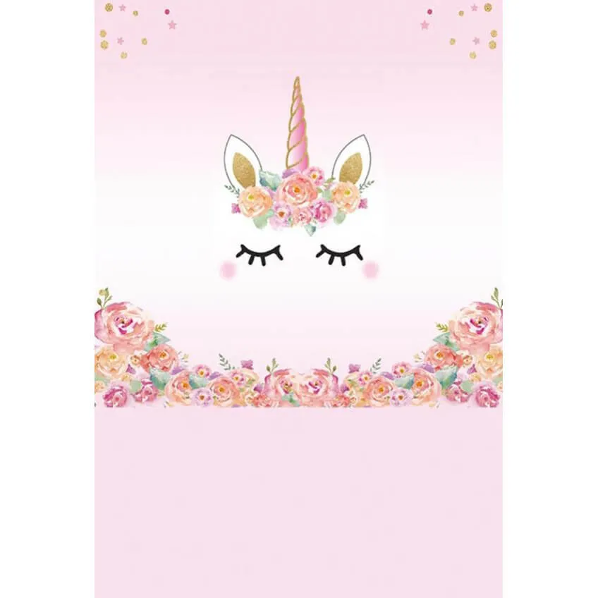 3x4m Pink Unicorn Photography Baby Girl Backdrop (Design 9) - CLEARANCE