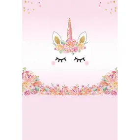 3x4m Pink Unicorn Photography Baby Girl Backdrop (Design 9) - CLEARANCE