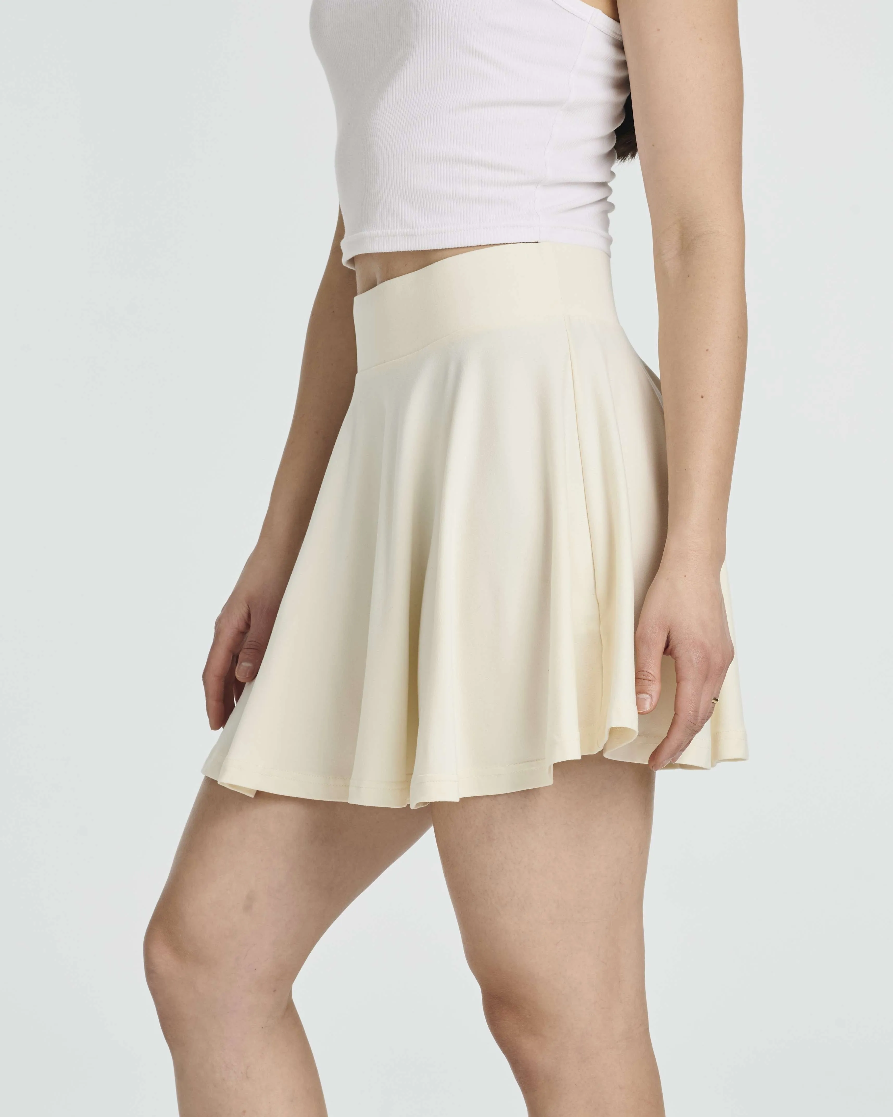 4 Pack: Women's Soft Casual Pleated Mini Skirt (Available in Plus Size)