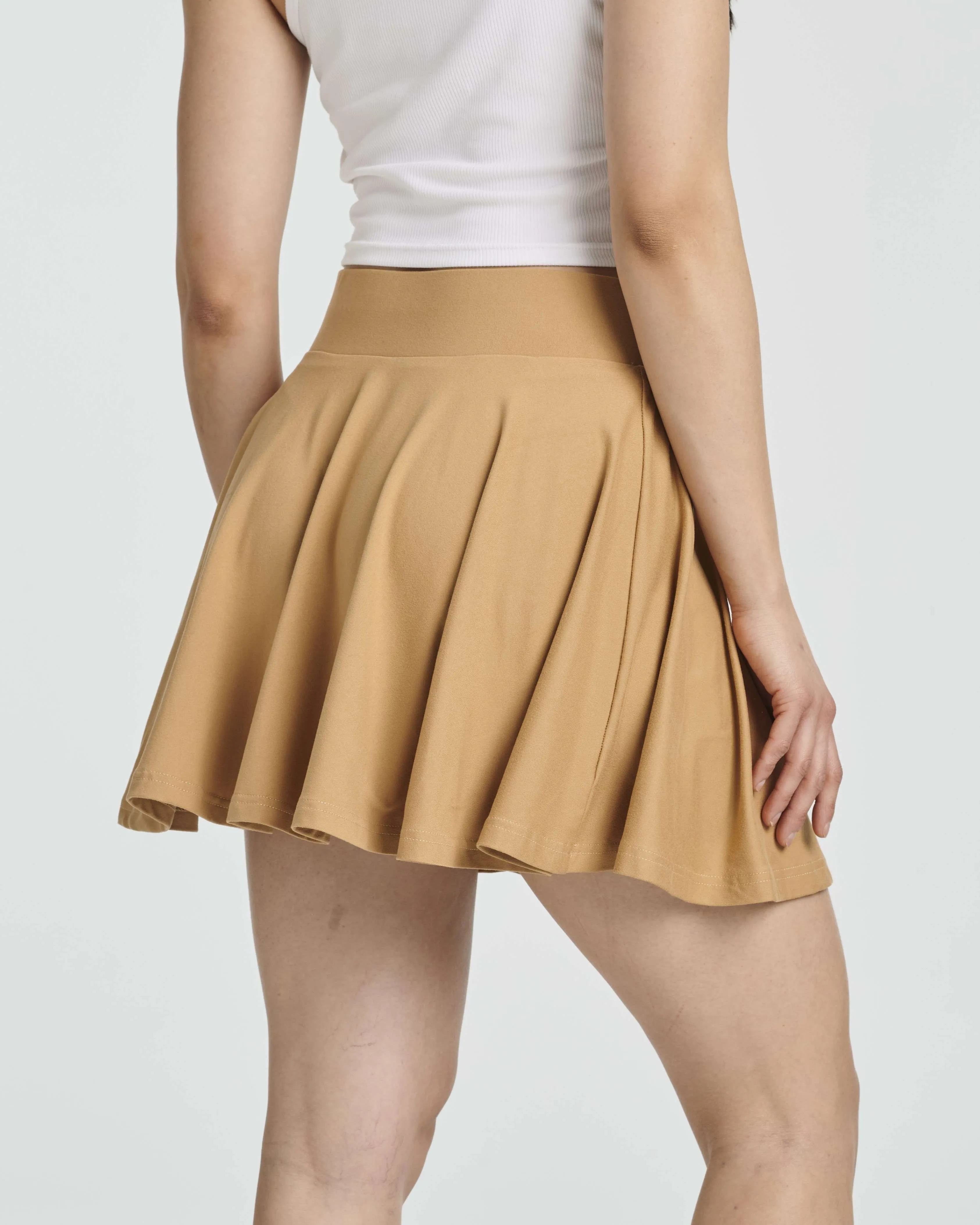 4 Pack: Women's Soft Casual Pleated Mini Skirt (Available in Plus Size)