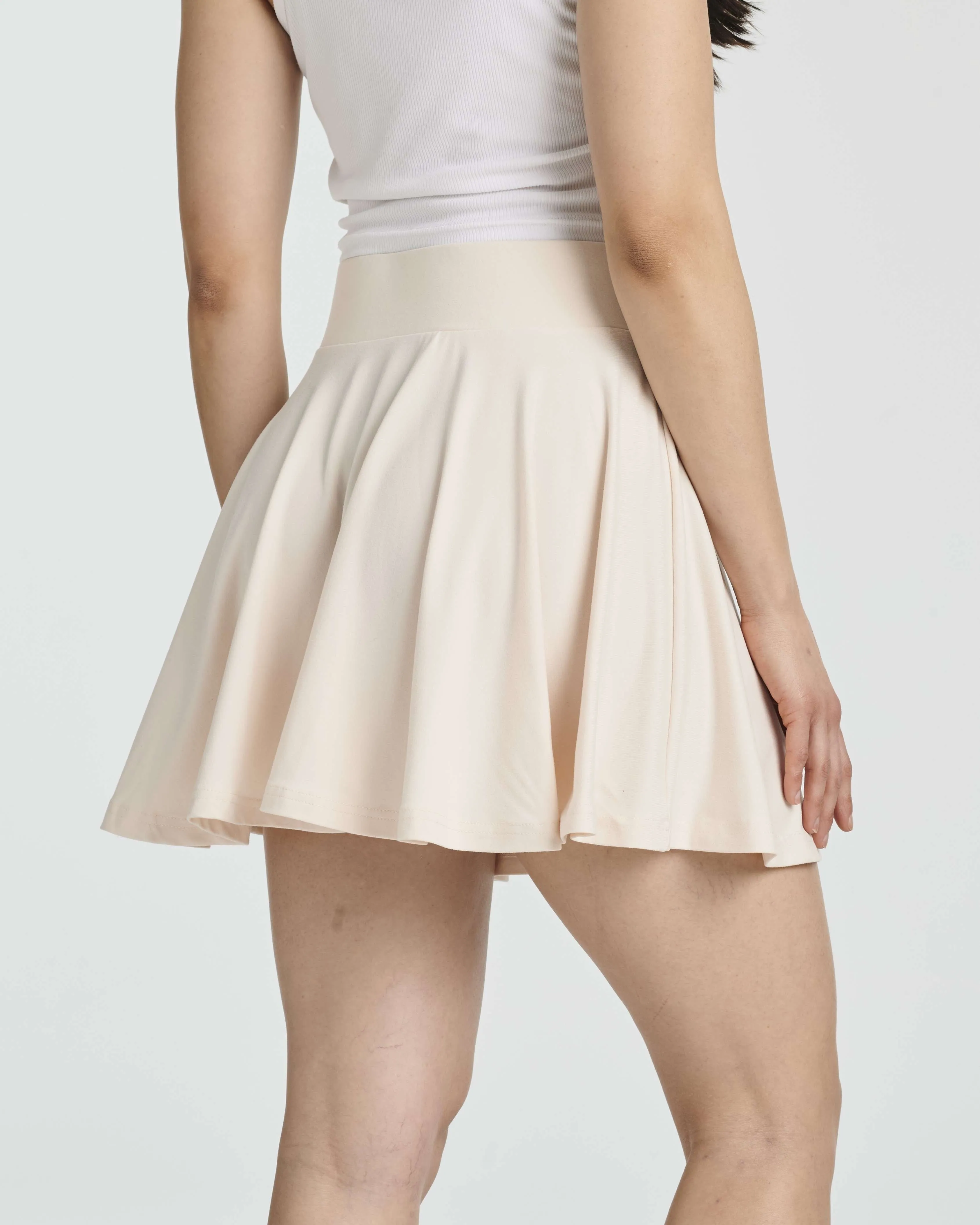 4 Pack: Women's Soft Casual Pleated Mini Skirt (Available in Plus Size)