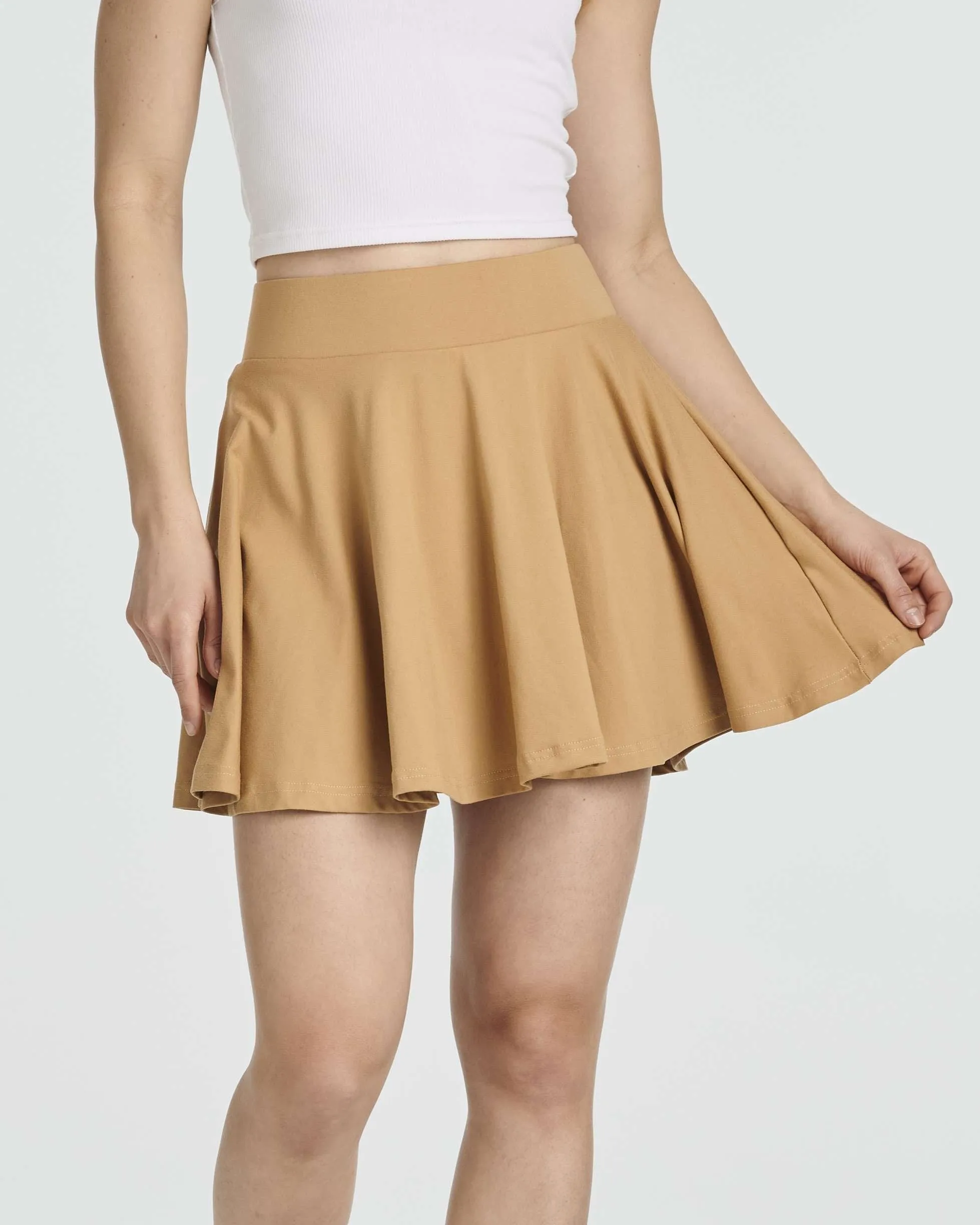 4 Pack: Women's Soft Casual Pleated Mini Skirt (Available in Plus Size)