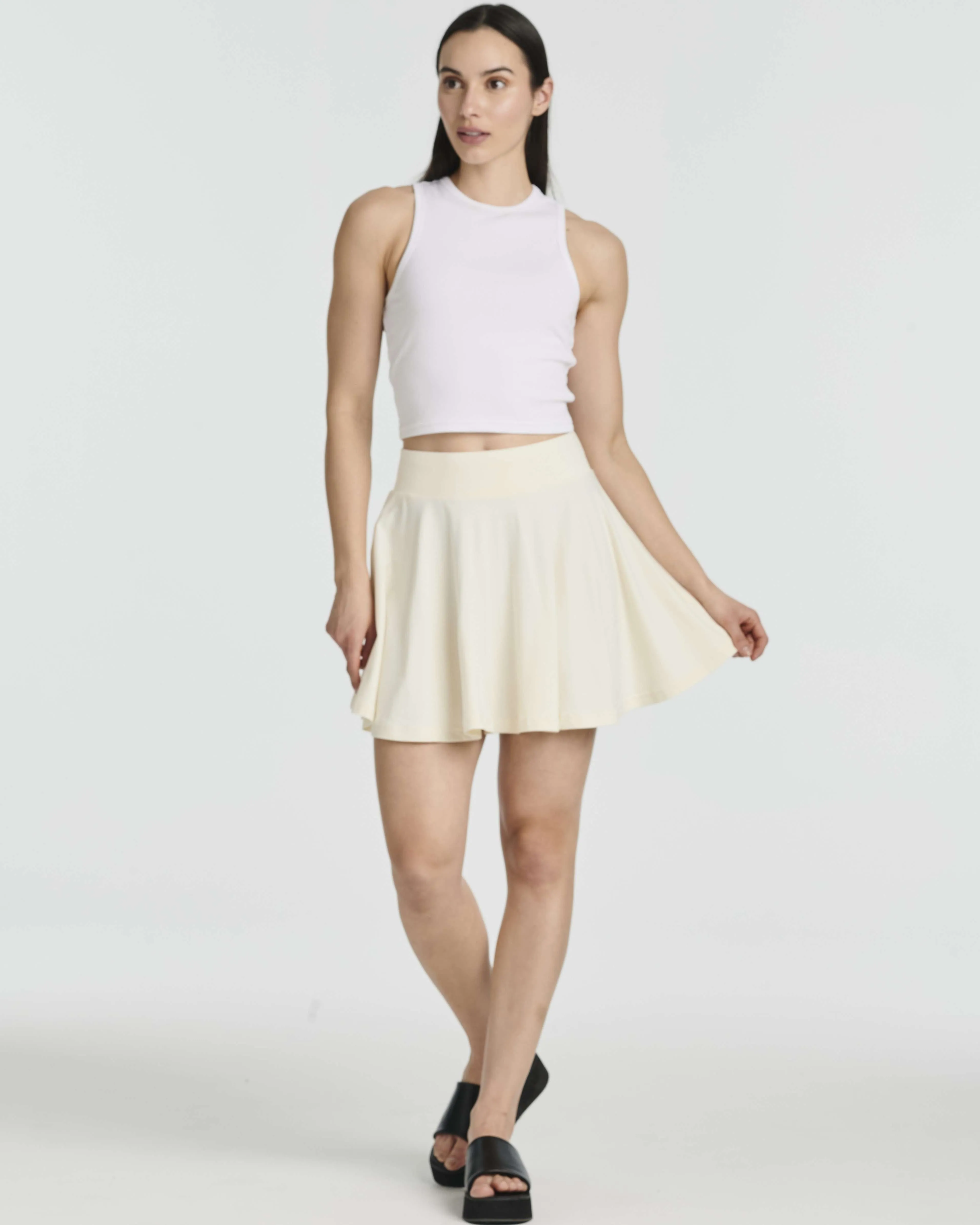 4 Pack: Women's Soft Casual Pleated Mini Skirt (Available in Plus Size)
