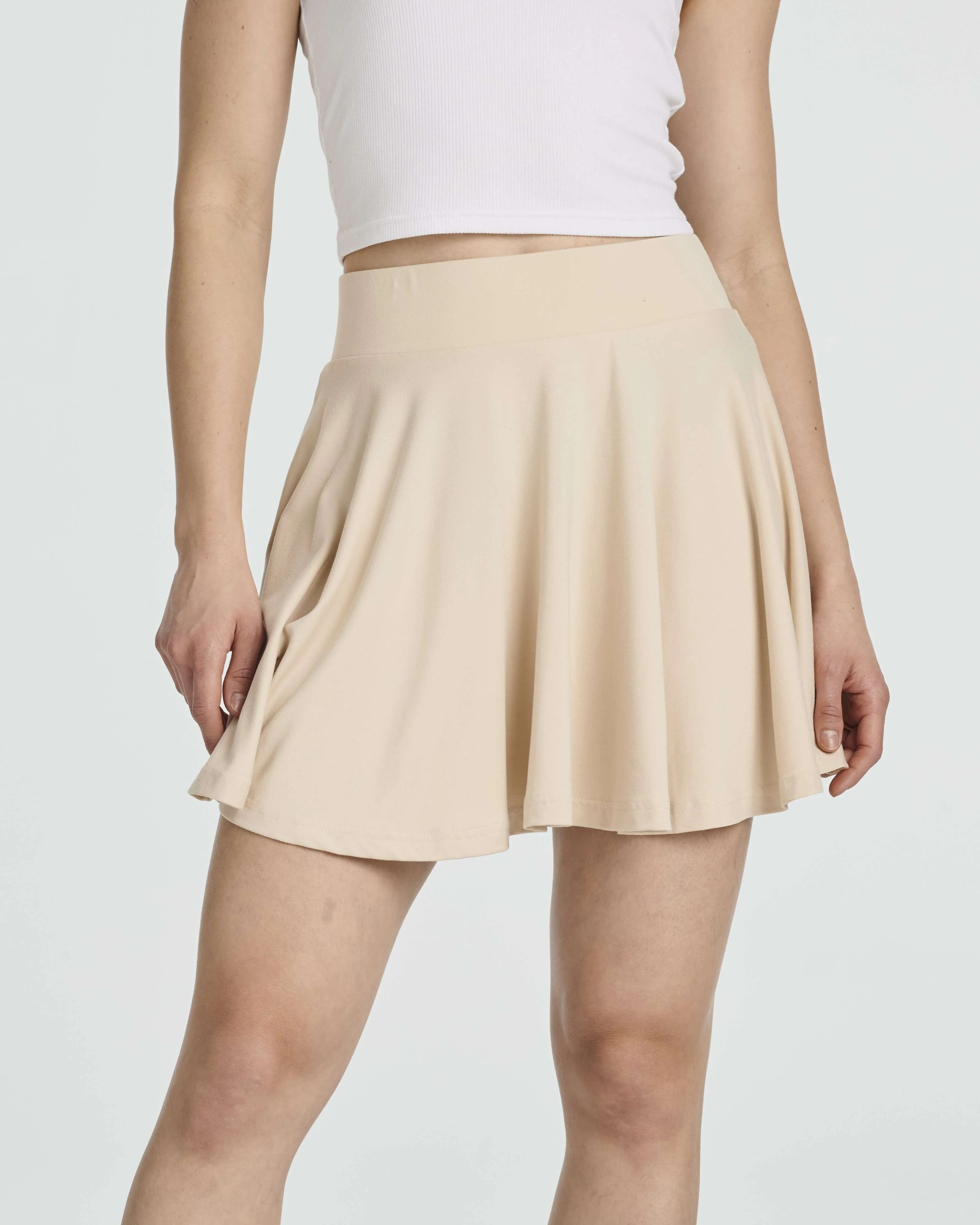 4 Pack: Women's Soft Casual Pleated Mini Skirt (Available in Plus Size)