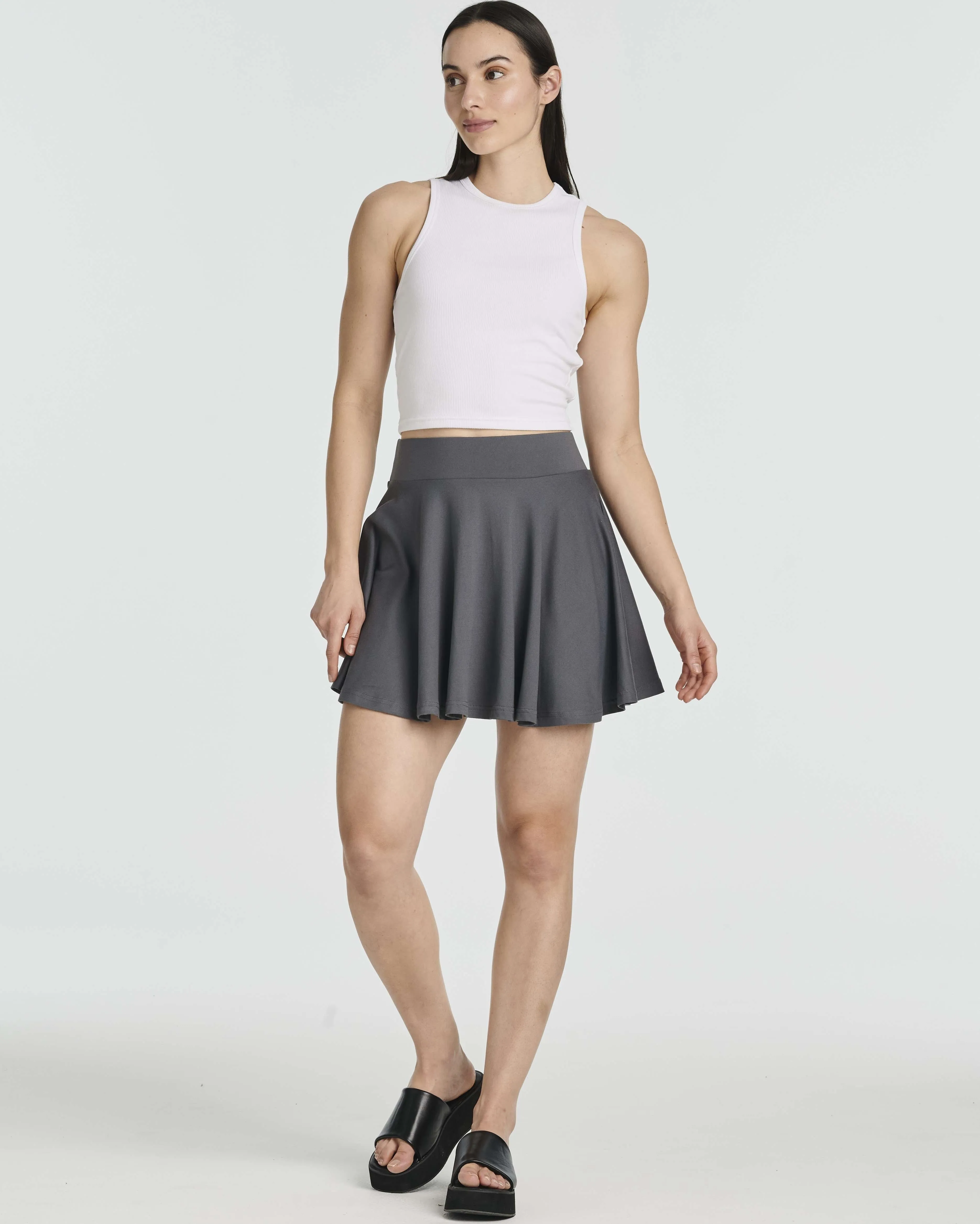 4 Pack: Women's Soft Casual Pleated Mini Skirt (Available in Plus Size)