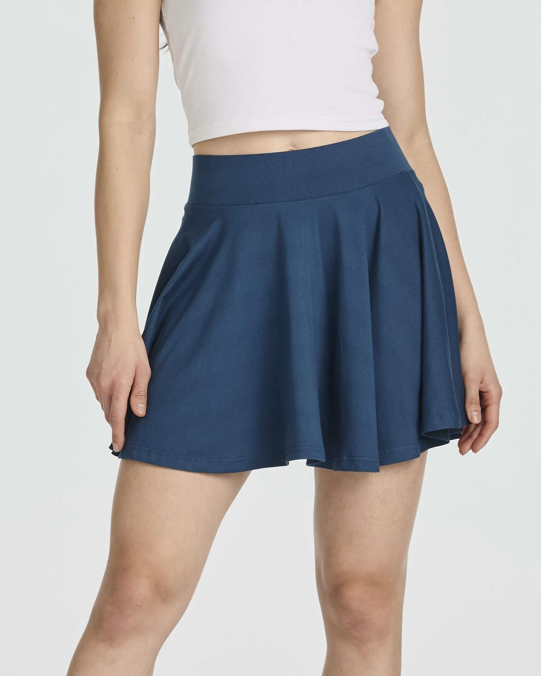 4 Pack: Women's Soft Casual Pleated Mini Skirt (Available in Plus Size)