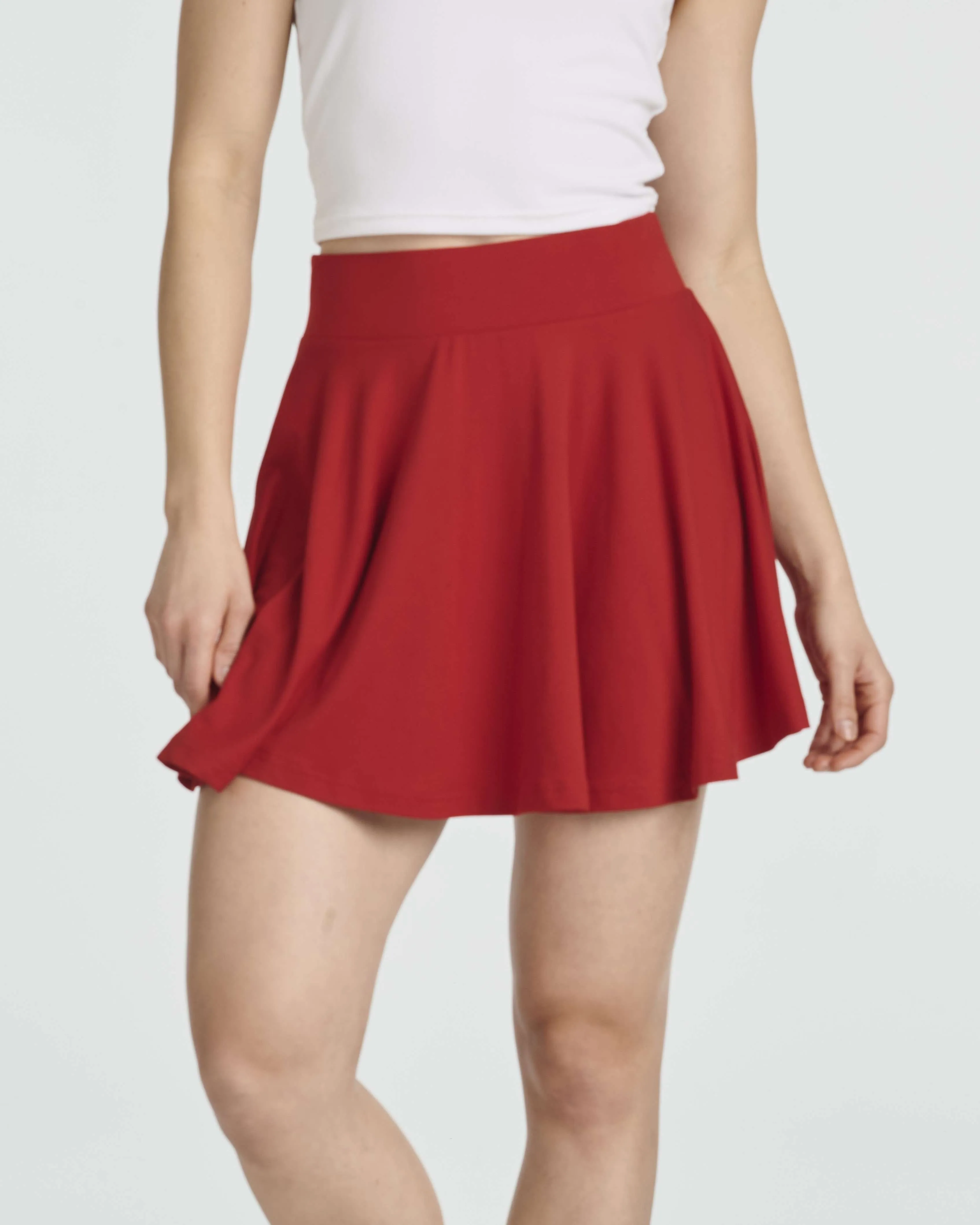 4 Pack: Women's Soft Casual Pleated Mini Skirt (Available in Plus Size)