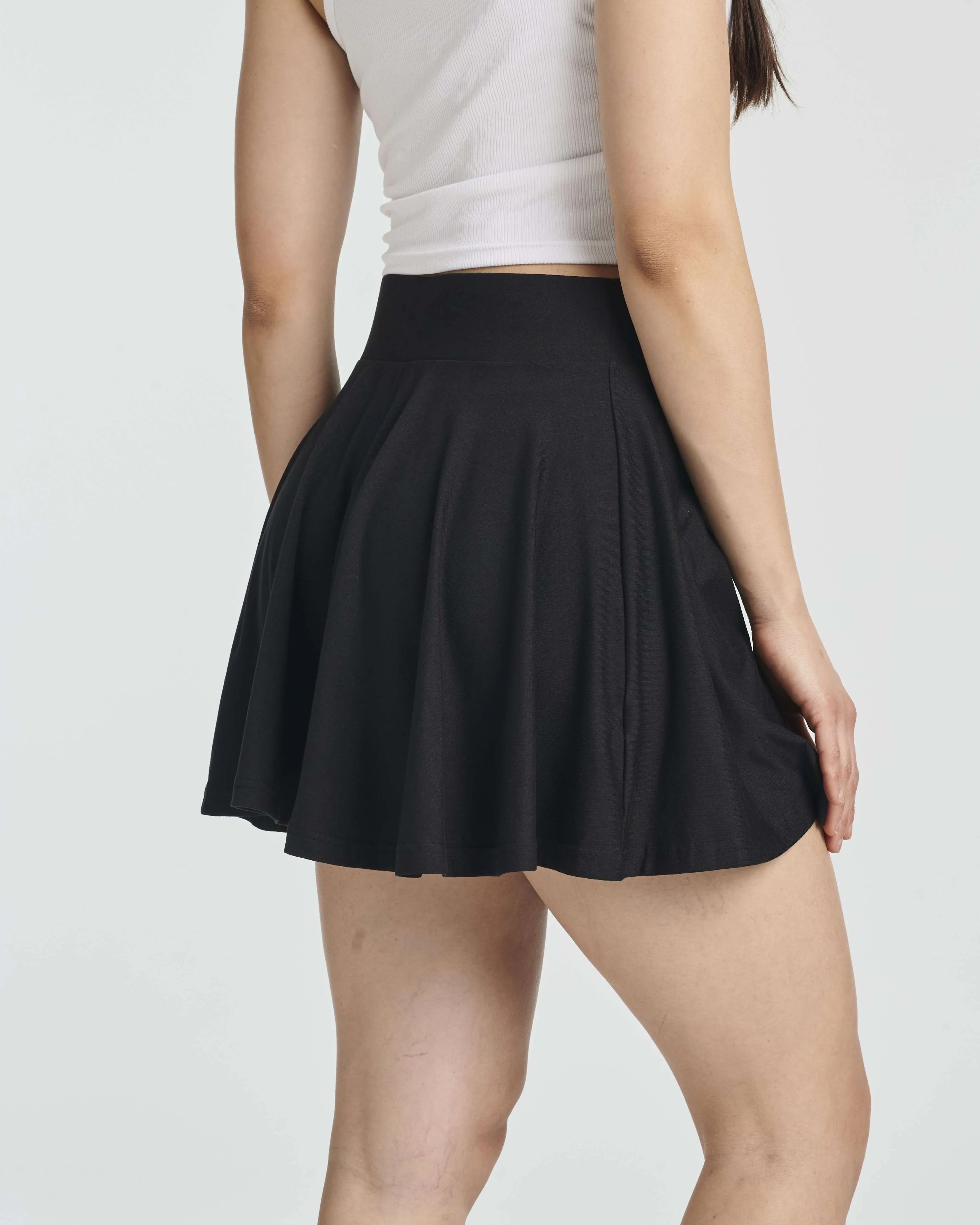 4 Pack: Women's Soft Casual Pleated Mini Skirt (Available in Plus Size)