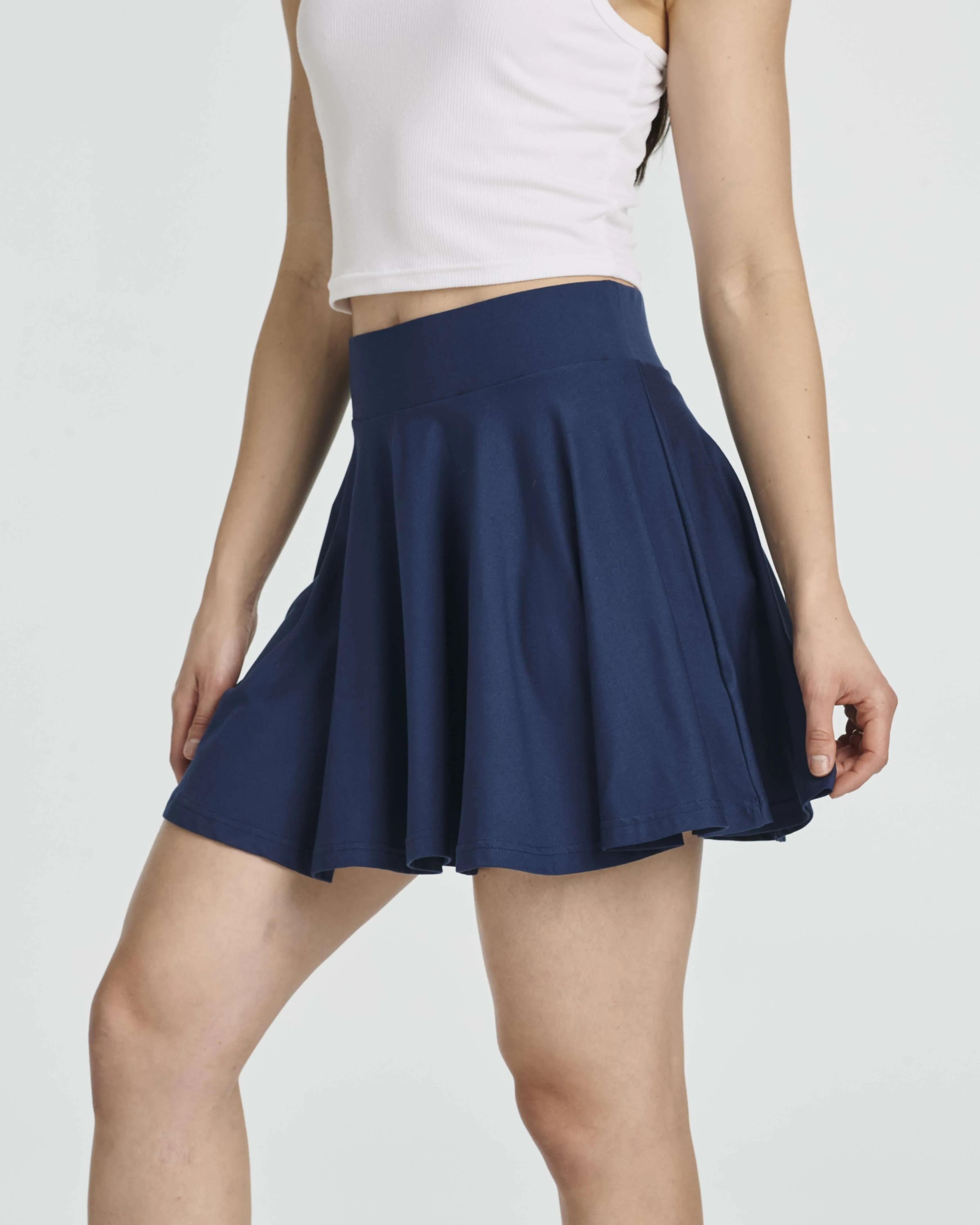 4 Pack: Women's Soft Casual Pleated Mini Skirt (Available in Plus Size)