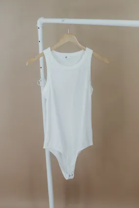 All Me Ribbed Bodysuit, White
