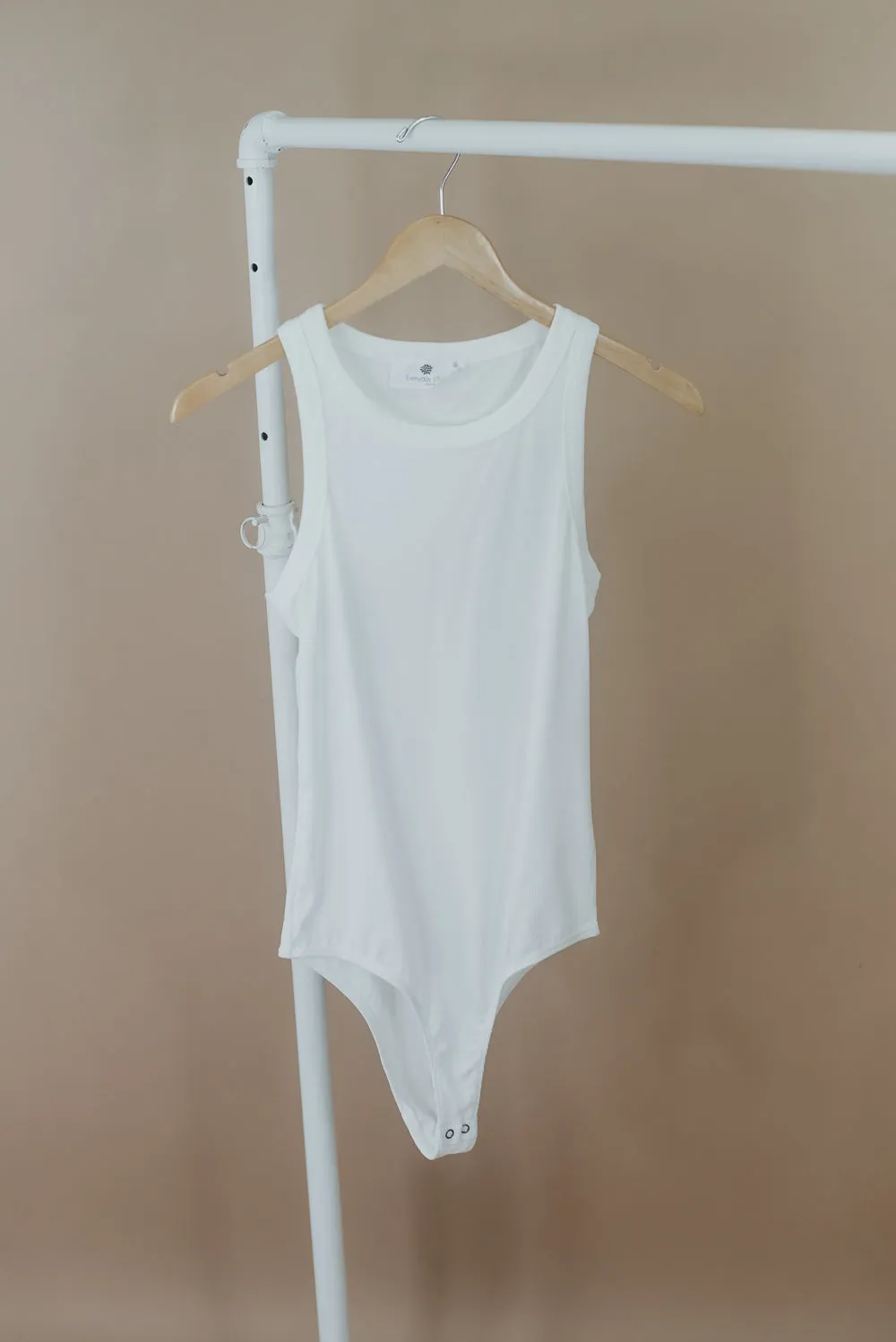 All Me Ribbed Bodysuit, White