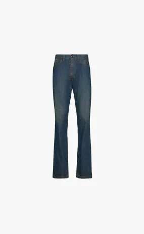 AMERICANA WASH TURN-UP VINTAGE BLUE JEANS