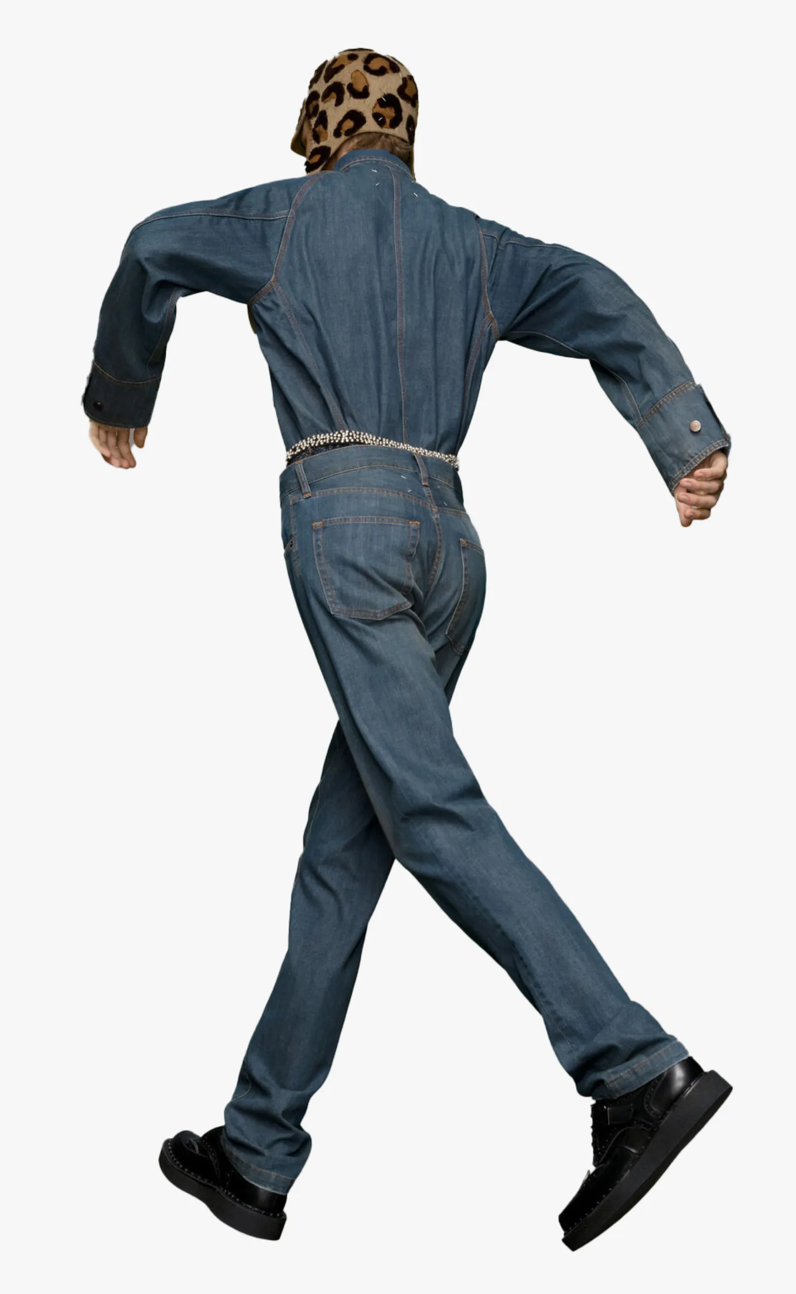 AMERICANA WASH TURN-UP VINTAGE BLUE JEANS