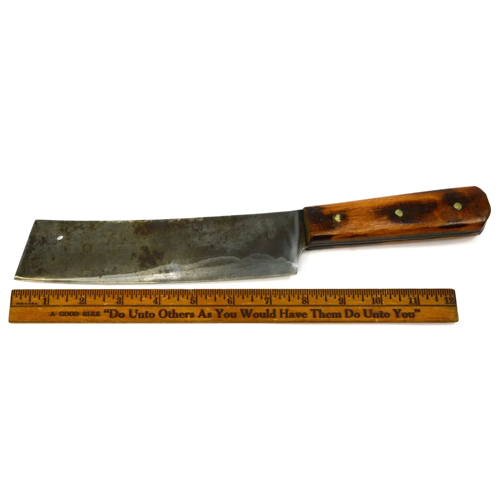 Antique BUTCHER'S KNIFE by A.F. BANNISTER & CO of NEWARK NJ c.19th CUTLERY Rare!