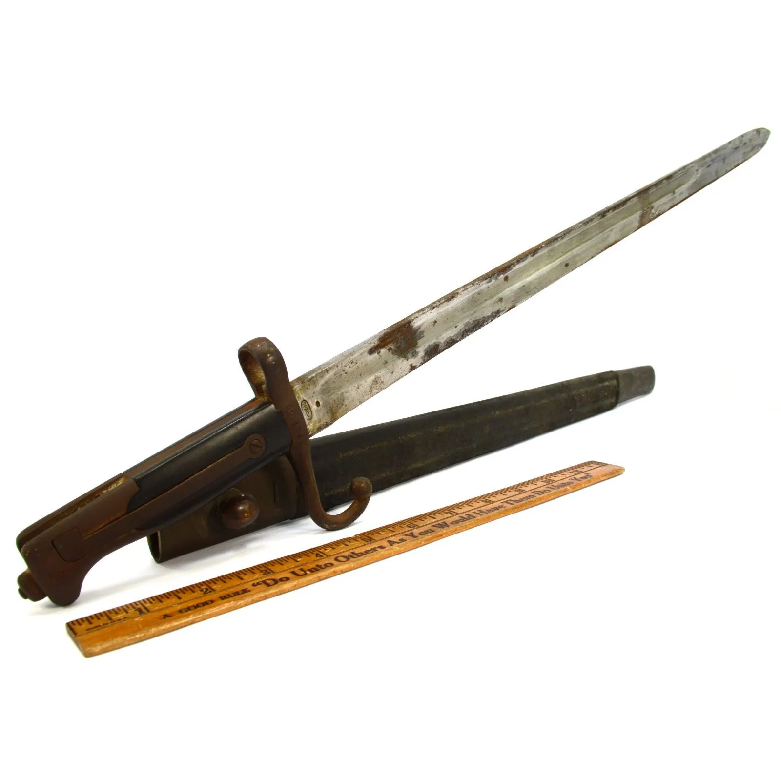 Antique TORINO M1871 SWORD BAYONET for VETTERLI-VITALI RIFLES Italian "BG 1041"