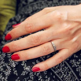 Art Deco 9ct Gold & Silver Diamond Ring