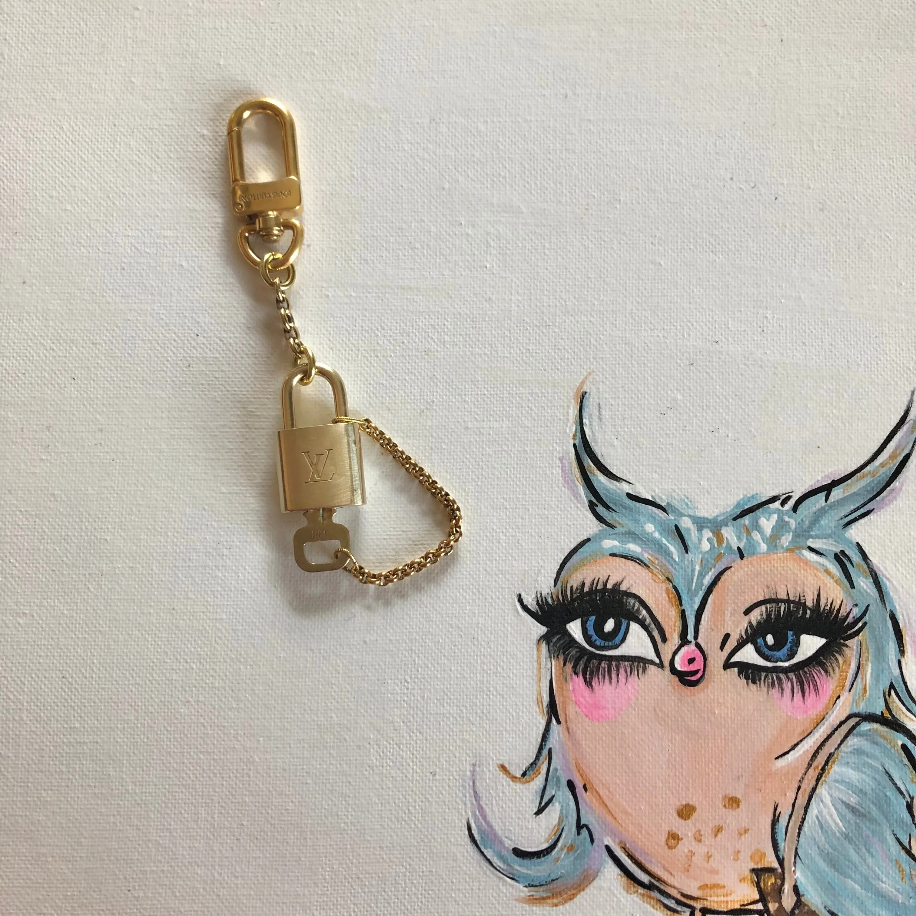 Authentic LV Padlock Purse Charm/Keychain