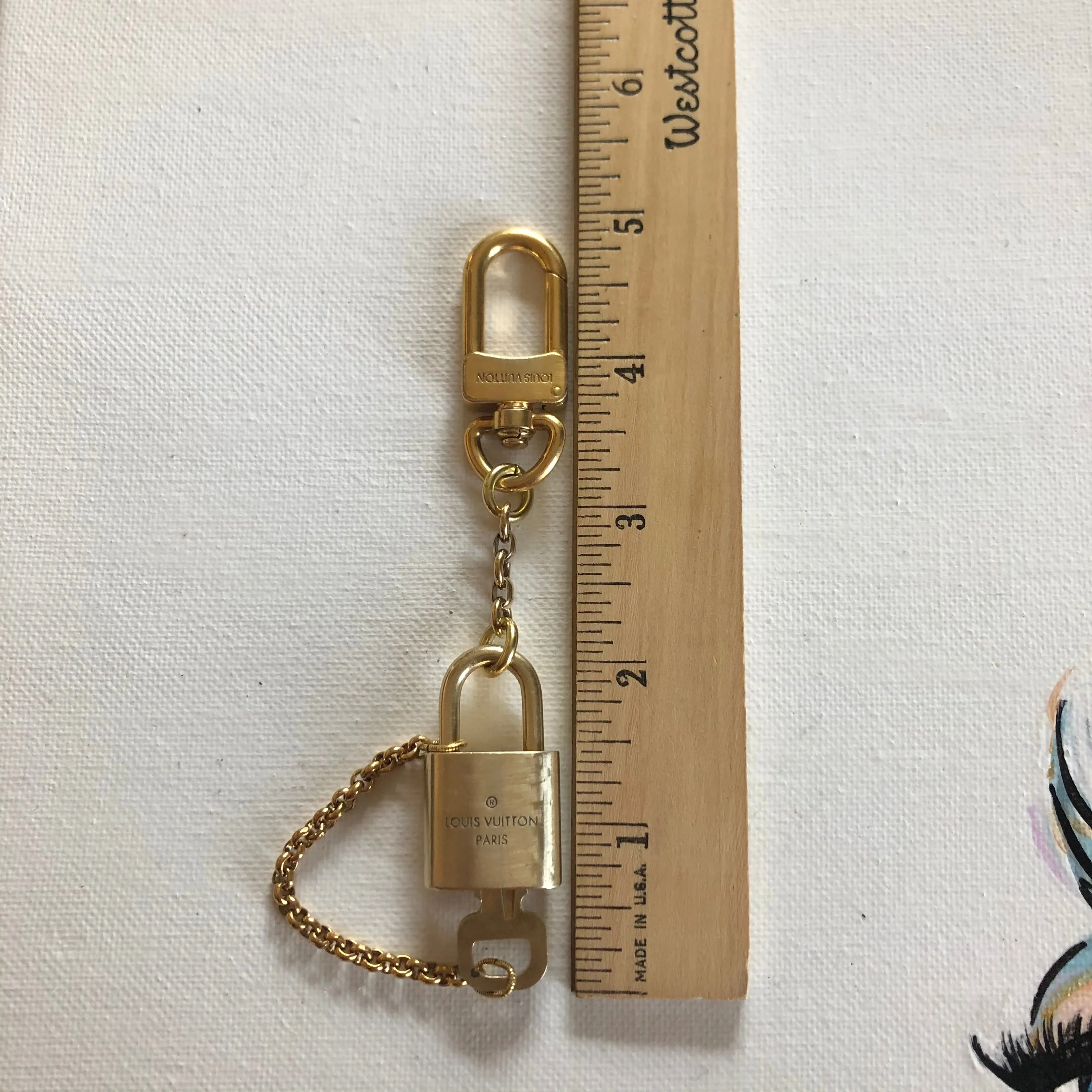 Authentic LV Padlock Purse Charm/Keychain