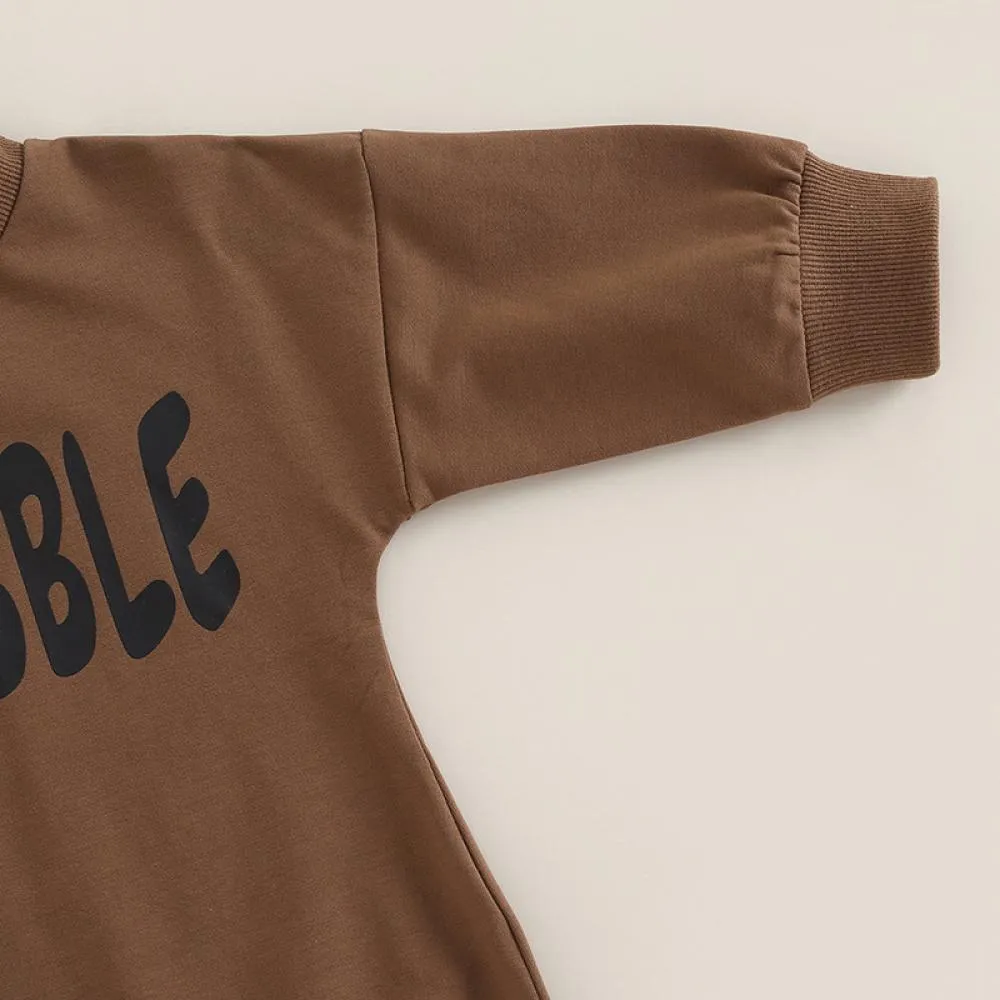 Autumn Thanksgiving Cartoon Letter Printed Baby Romper Wholesale