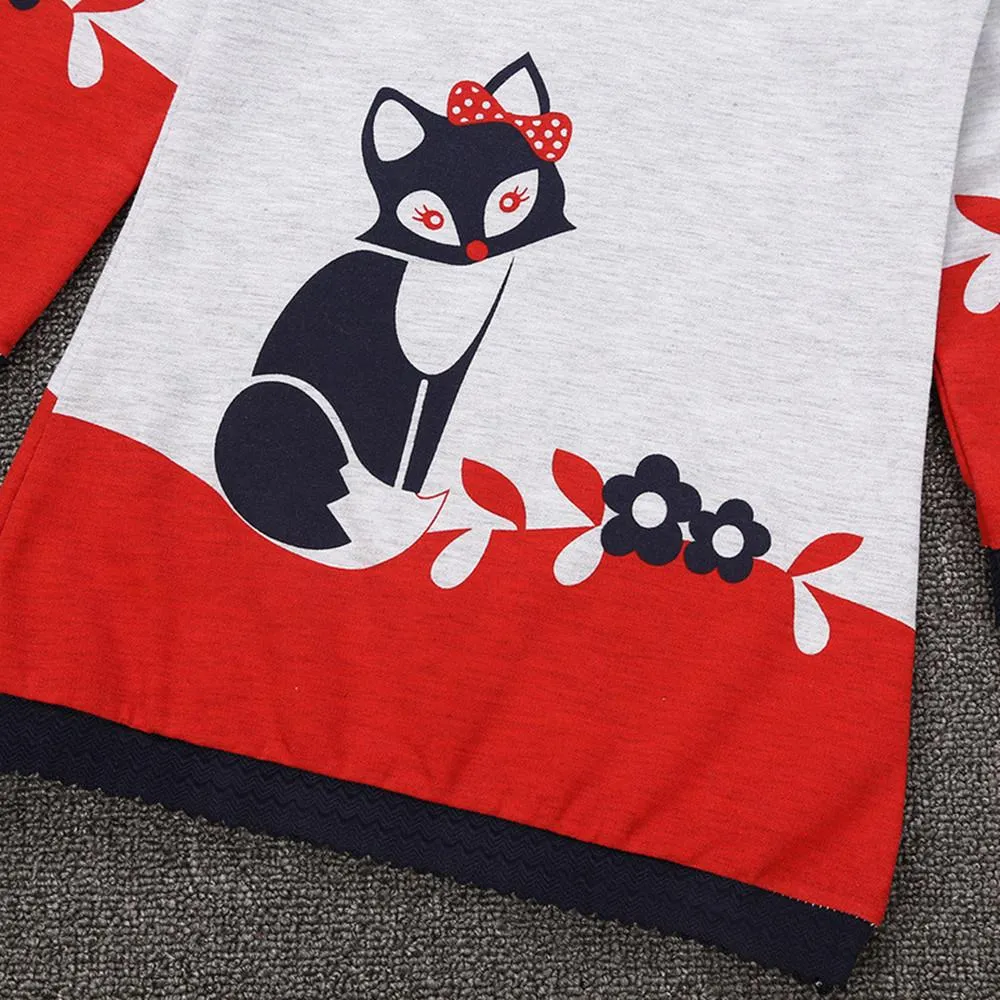 Autumn Toddler Girls Cartoon Print Dress Wholesale Girls Dress