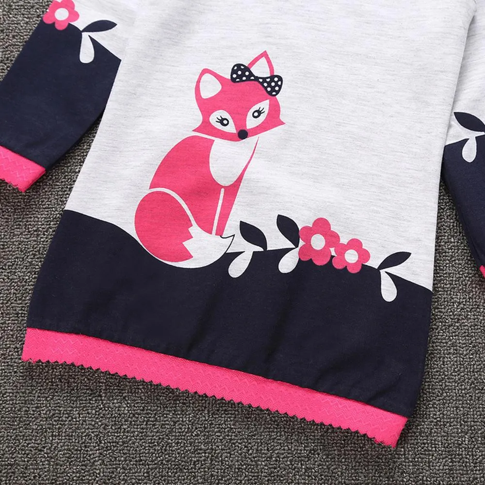 Autumn Toddler Girls Cartoon Print Dress Wholesale Girls Dress