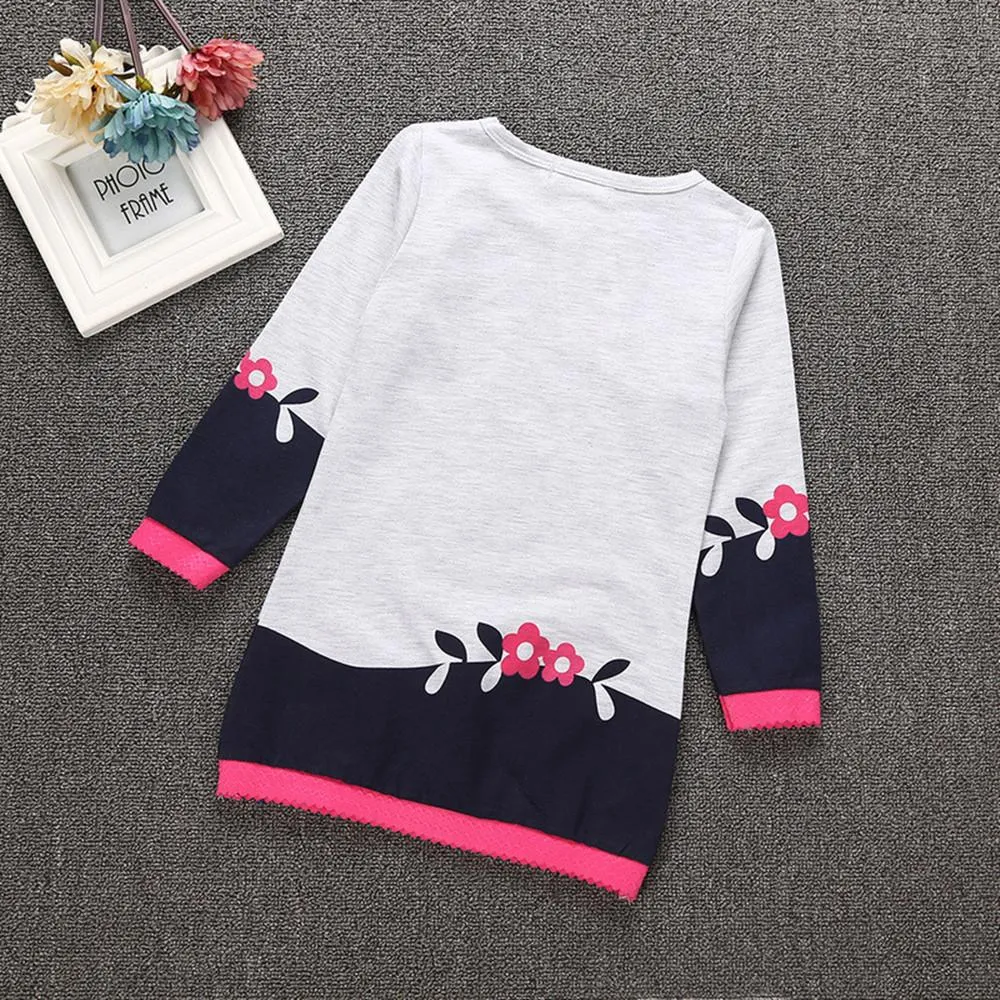 Autumn Toddler Girls Cartoon Print Dress Wholesale Girls Dress