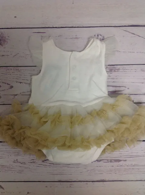 Baby Essentials White & Gold One Piece