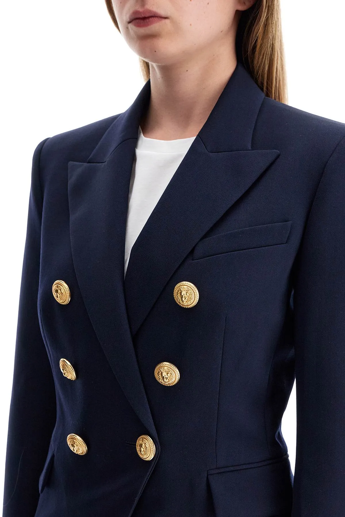 BALMAIN 6-button grain de poudre jacket