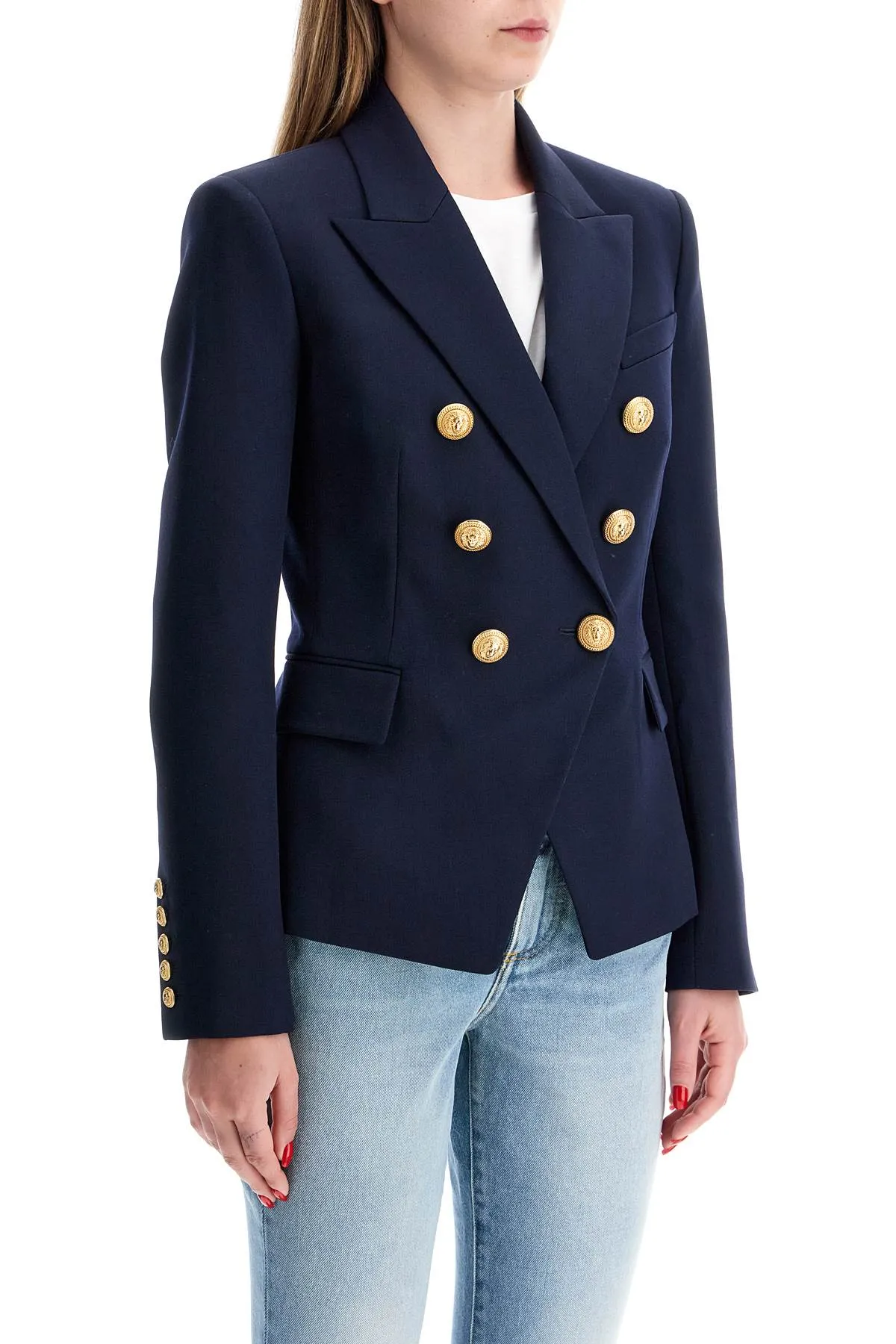 BALMAIN 6-button grain de poudre jacket