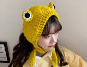 Big Eyes Frog Woollen Cap