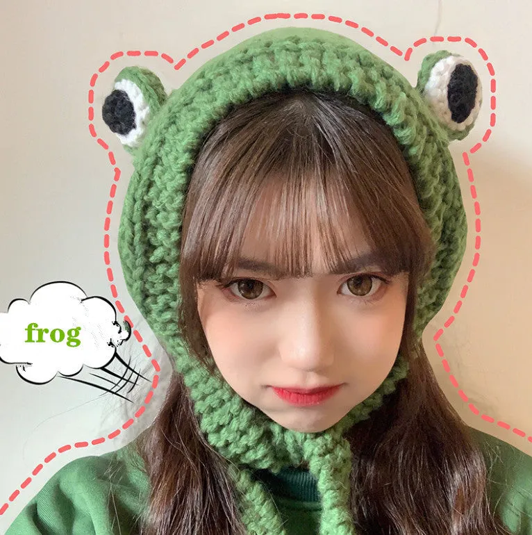 Big Eyes Frog Woollen Cap