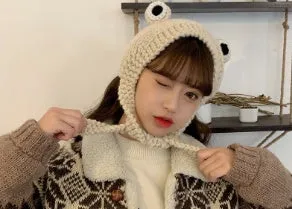 Big Eyes Frog Woollen Cap