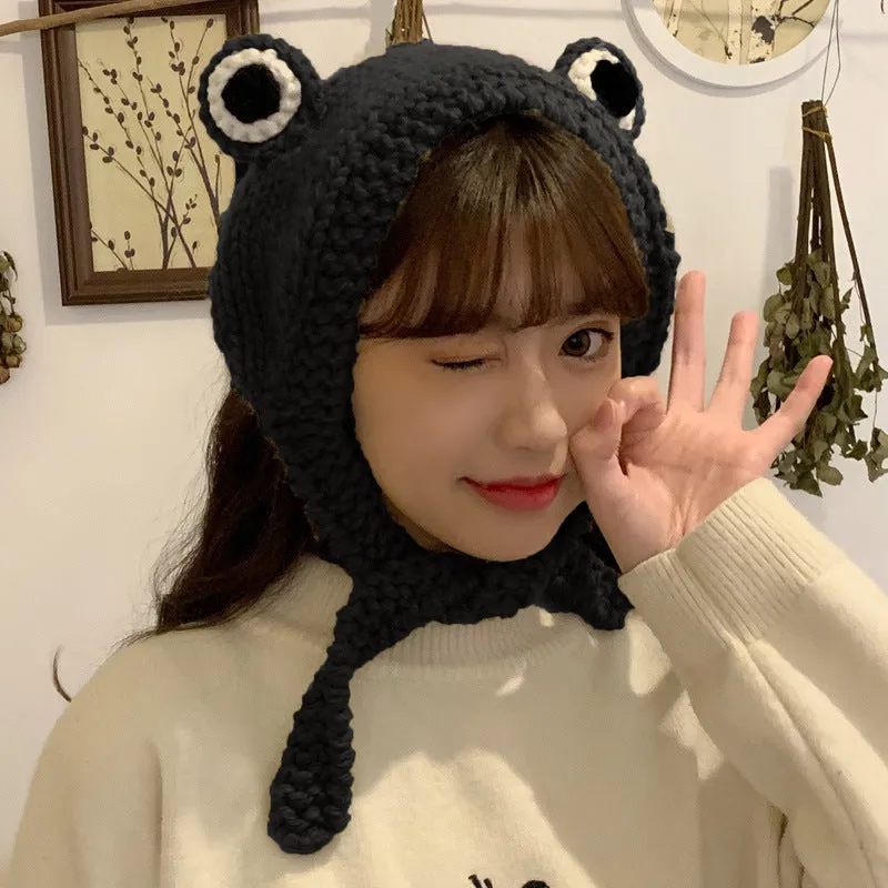 Big Eyes Frog Woollen Cap