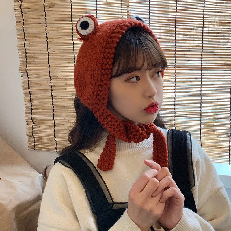 Big Eyes Frog Woollen Cap