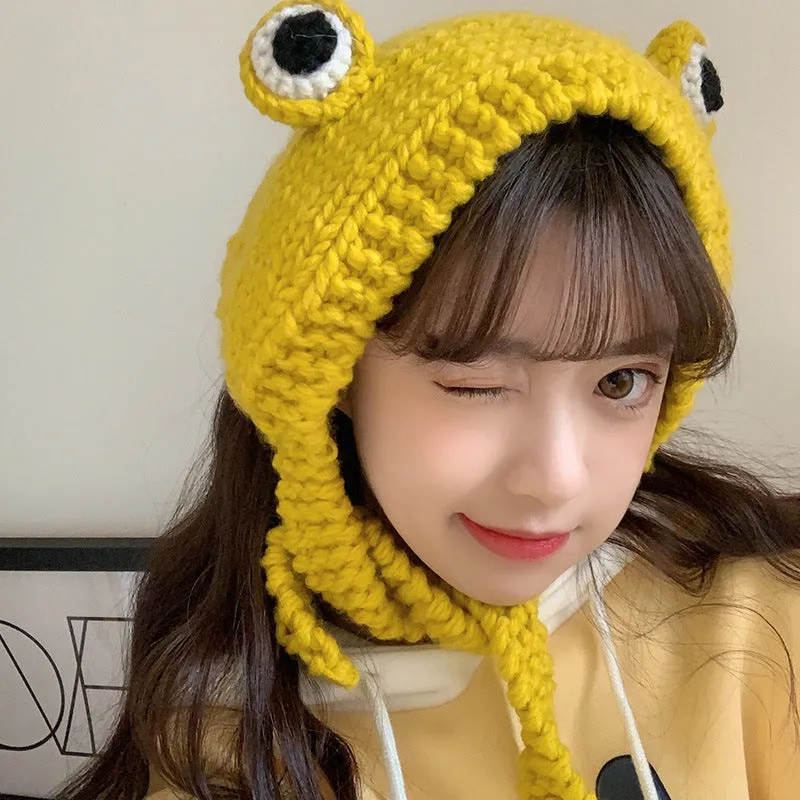 Big Eyes Frog Woollen Cap