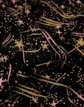 Black Celeste Viscose Crepe Fabric