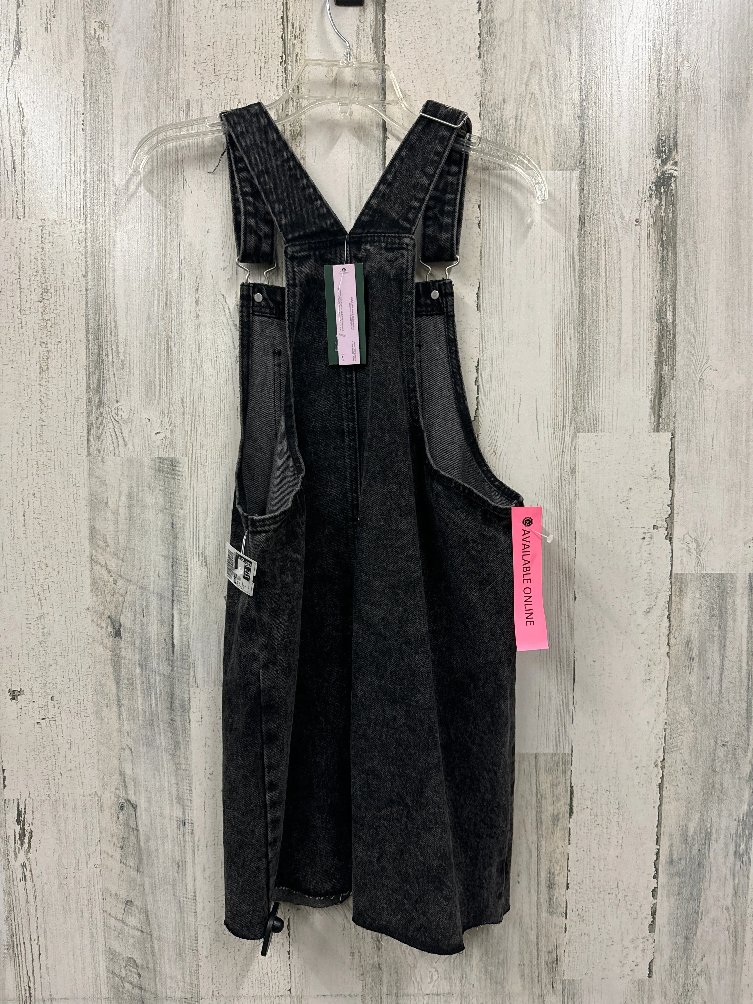Black Denim Shortalls Wild Fable, Size S