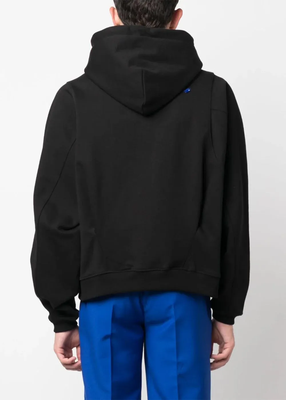 Black Embroidered-Logo Hoodie