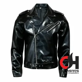 Black PVC Vinyl Jacket