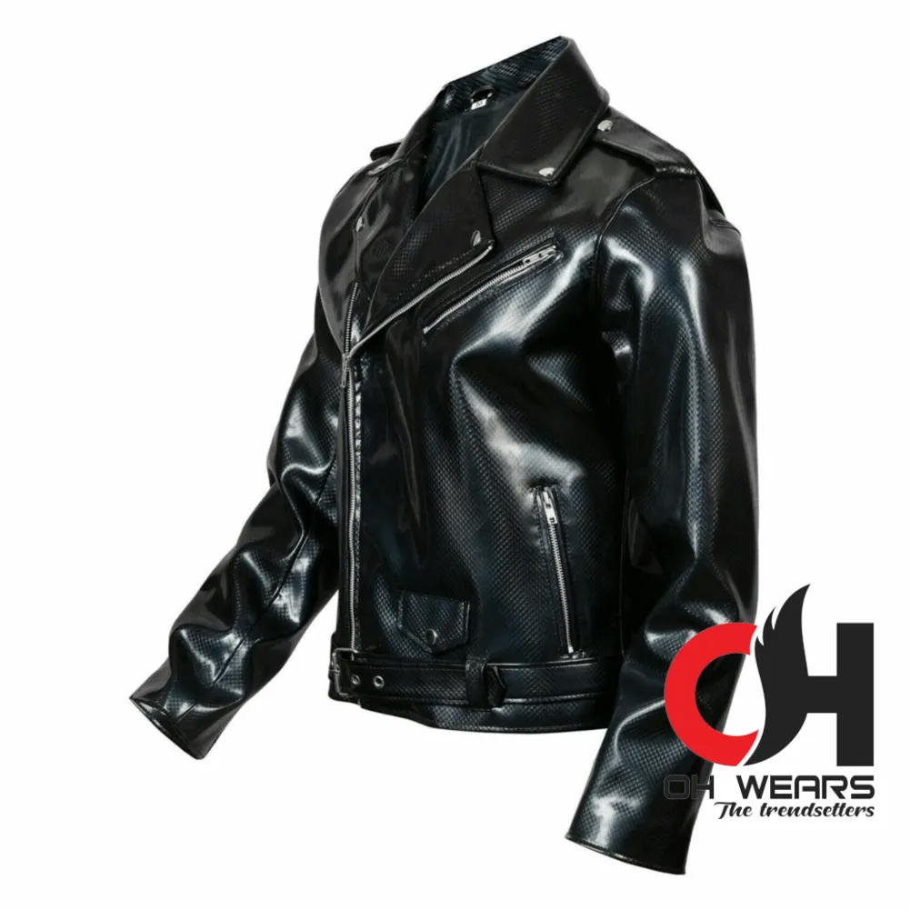Black PVC Vinyl Jacket