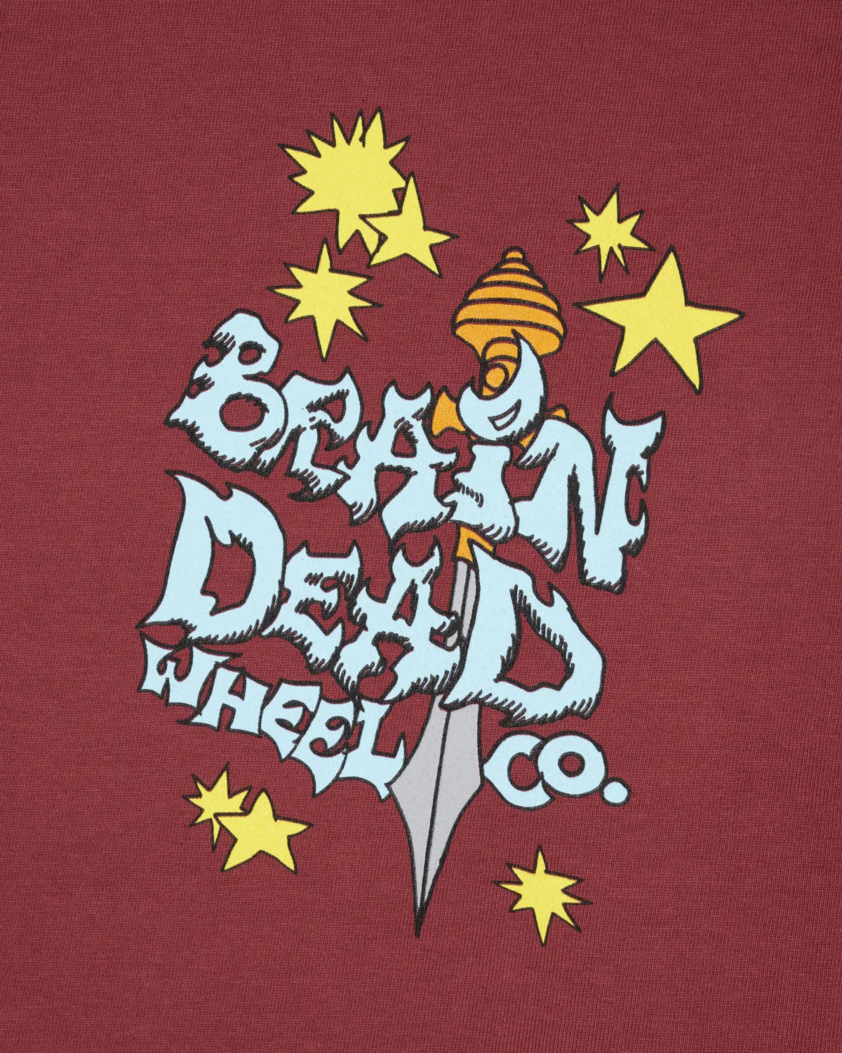 Brain Dead Wheel Co T-shirt - Burgundy