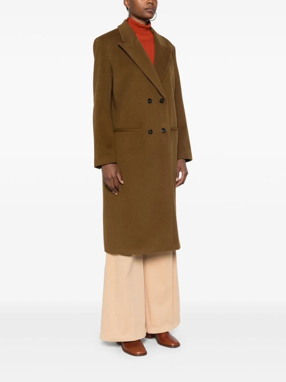 CASHMERE BLEND DOUBLE-BREASTED COAT