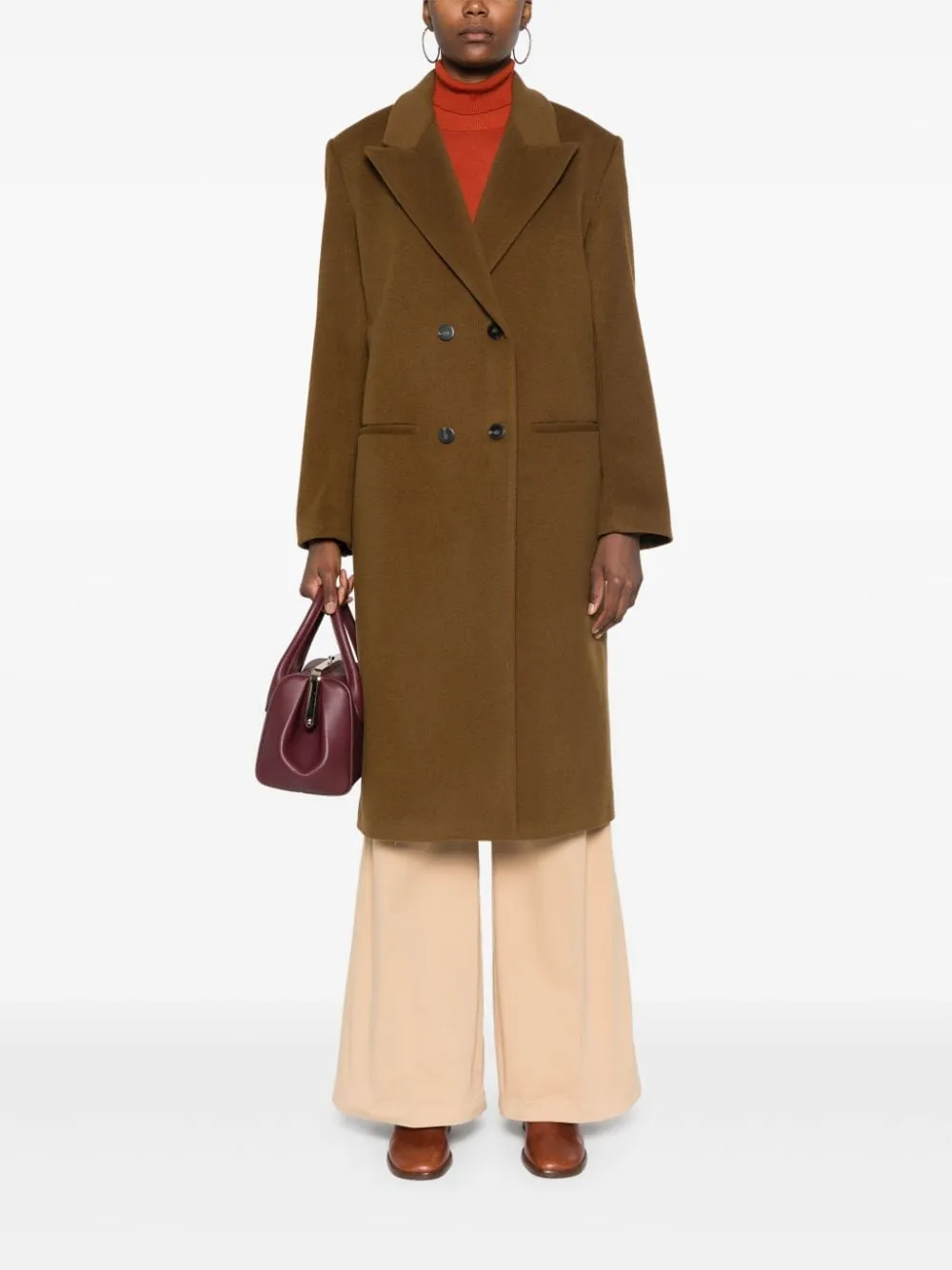 CASHMERE BLEND DOUBLE-BREASTED COAT