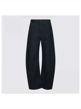 Curve cotton denim pants 270601