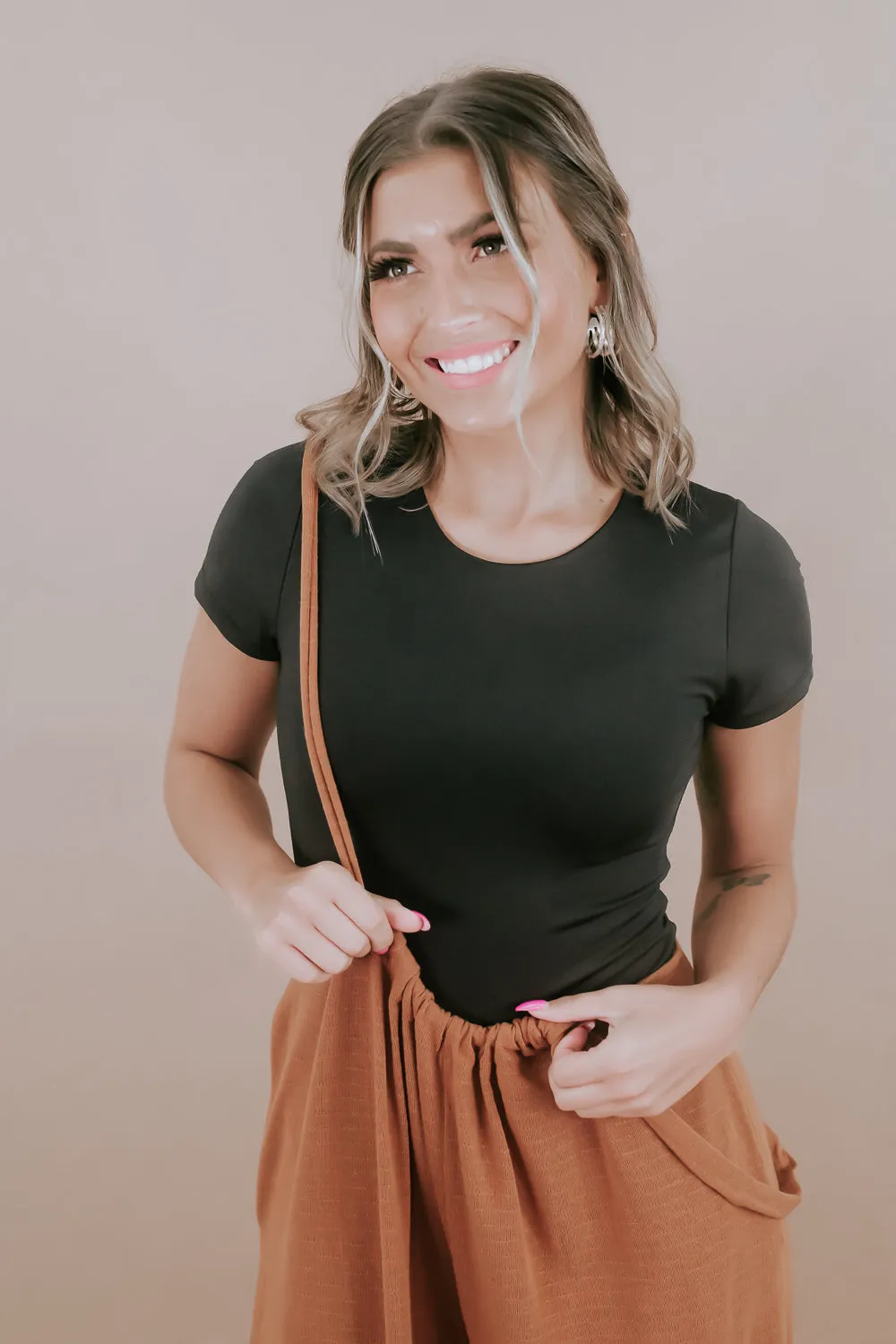 Daily Basic Bodysuit, Black