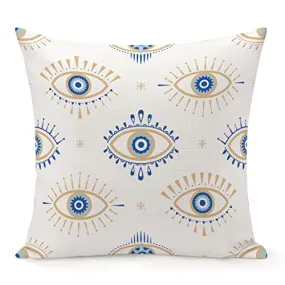 Evil Eye Pattern Throw Pillow Cover 18X18 Inch