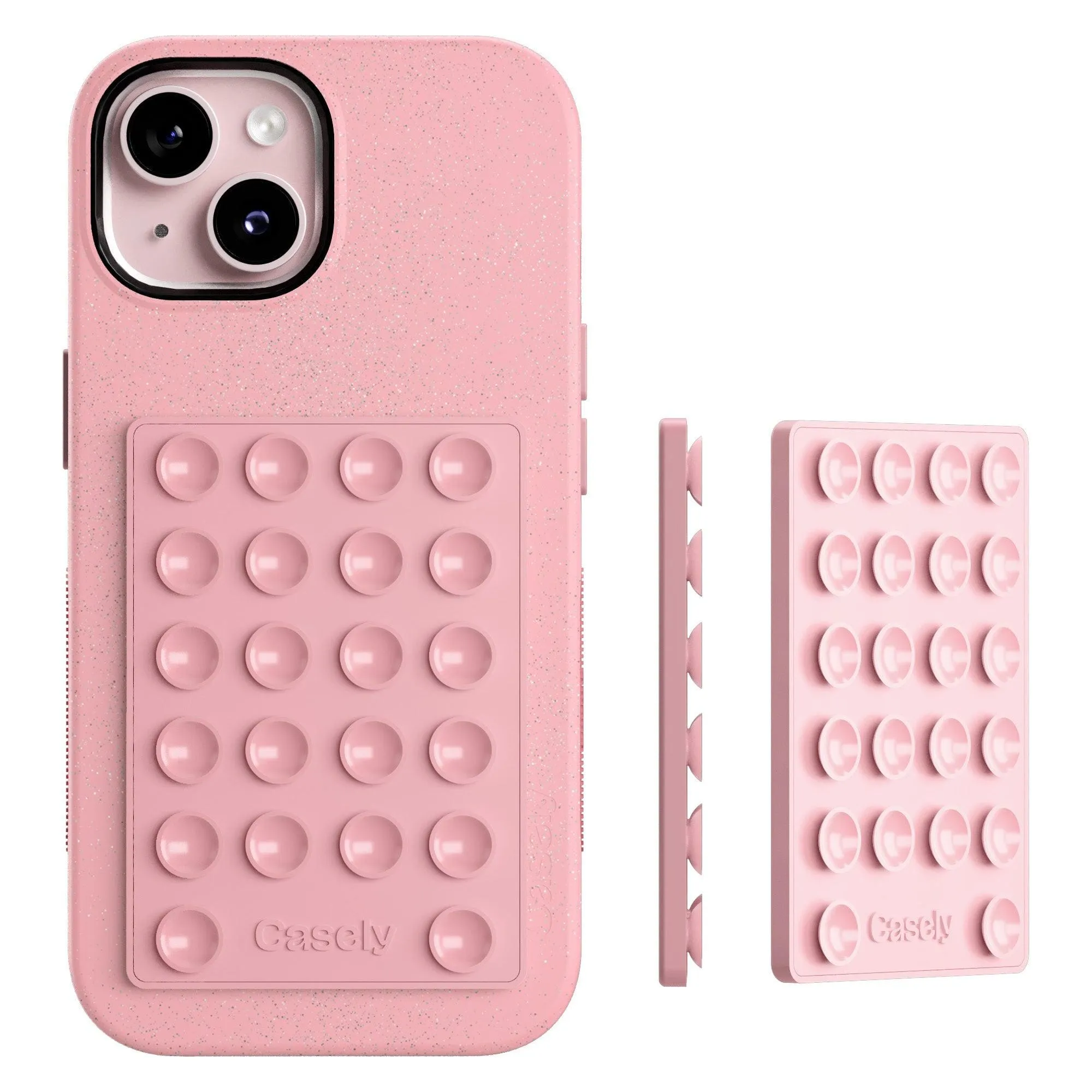 Grippy | Pink Silicone Suction Phone Mount with MagSafe
