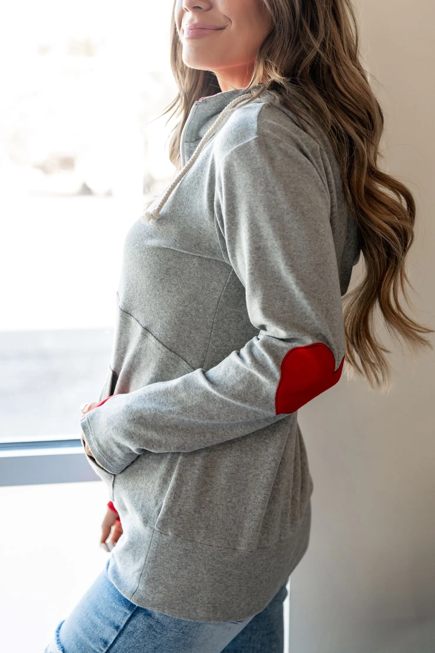 HalfZip Hoodie - Heart Elbow