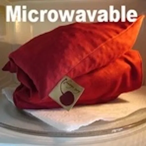 Hot Cherry Eye Pillow in Red Denim